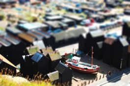 A view of Sussex, England through a tilt-shift lens. Real or fake?