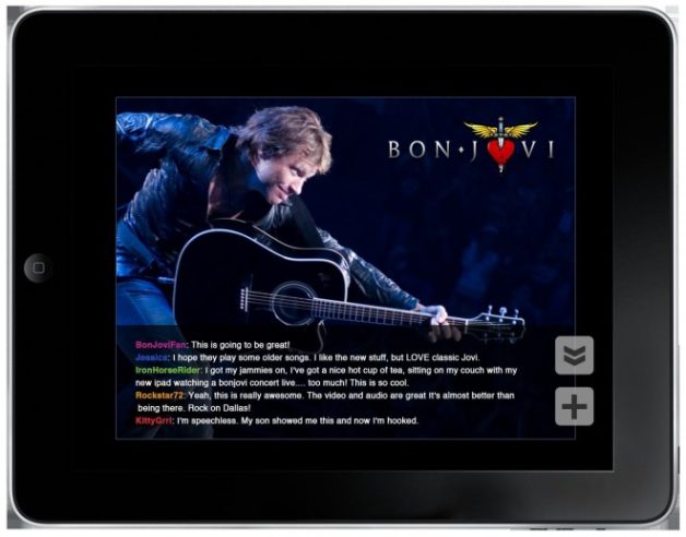 iPad, Ustream and Bon Jovi team up to live stream sold out Dallas show tonight.