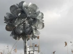 Giant Metal Wind-Powered Future Flowers Sprout in England