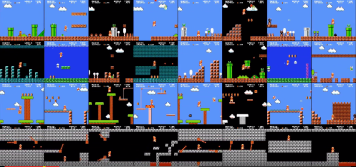 Super Mario Bros. Visualized as One Really, Really Long Level