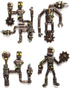 Ultimate geek gifts: 3D steampunk robot magnets