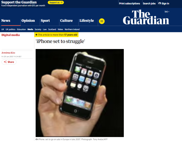 Guardian 5 Years Ago Today