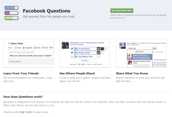 Questions Feature