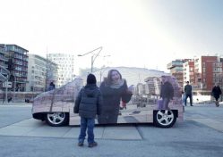 Mercedes-Benz invisible to the environment LED car