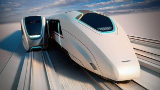 A train inspired by the infrastructure of the Internet