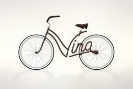 A personalized typography concept bicycle