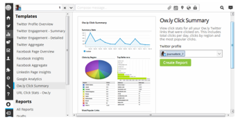 One advantage of dashboards like Hootsuite: stats