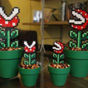Detachable Super Mario inspired potted piranha plants