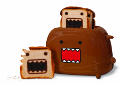 A Domo toaster that makes Domo toast