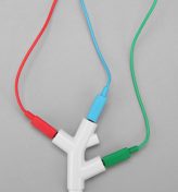 A headphone splitter designed as a tree branch