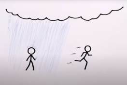 Pointless science about walking or running in the rain