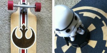 Handcrafted Star Wars vintage longboard