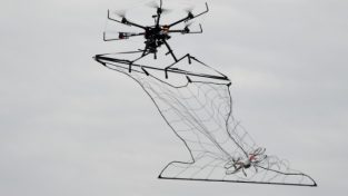 Unmanned drone from Team Black Sheep stalks French police before hasty exit
