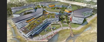 First concept drawing of Google’s built-from-scratch Googleplex