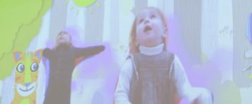 Hospitalized children can play in a virtual playground with interactive walls