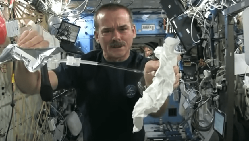 Washcloth in Space